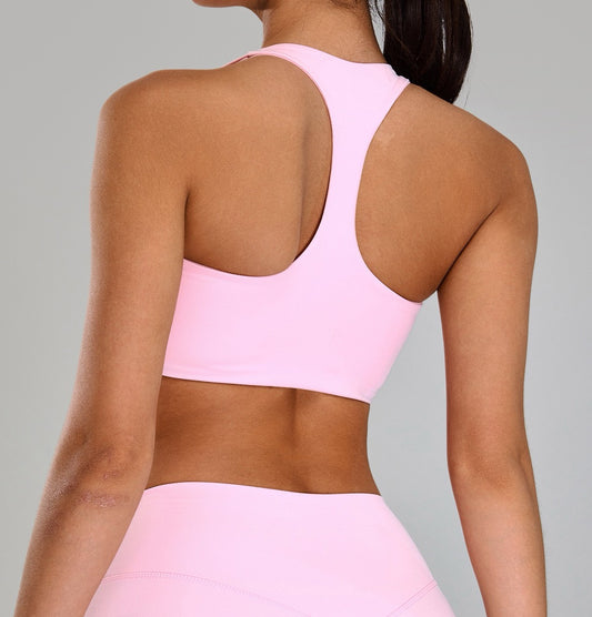 4-way stretch workout bra pink