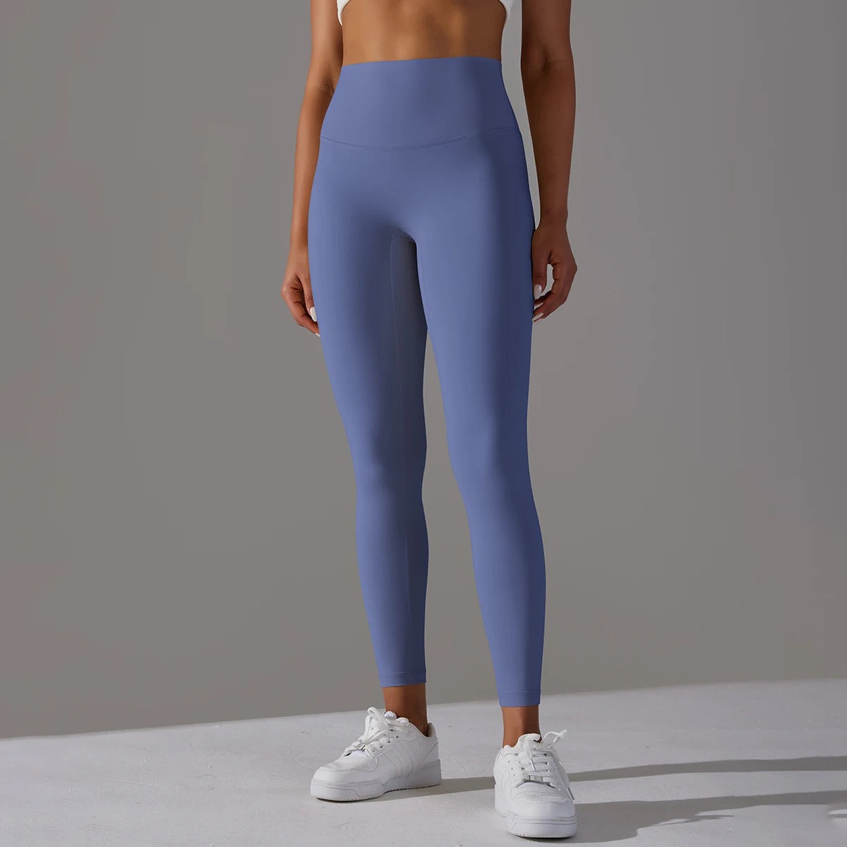 Minimalist Style High-rise Leggings - Dark Grey