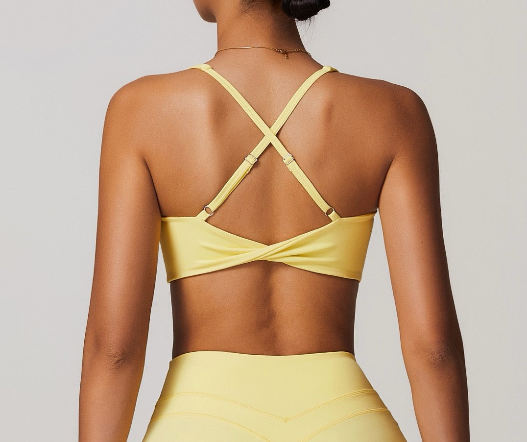 Best crisscross yoga bra for stretching and movement
