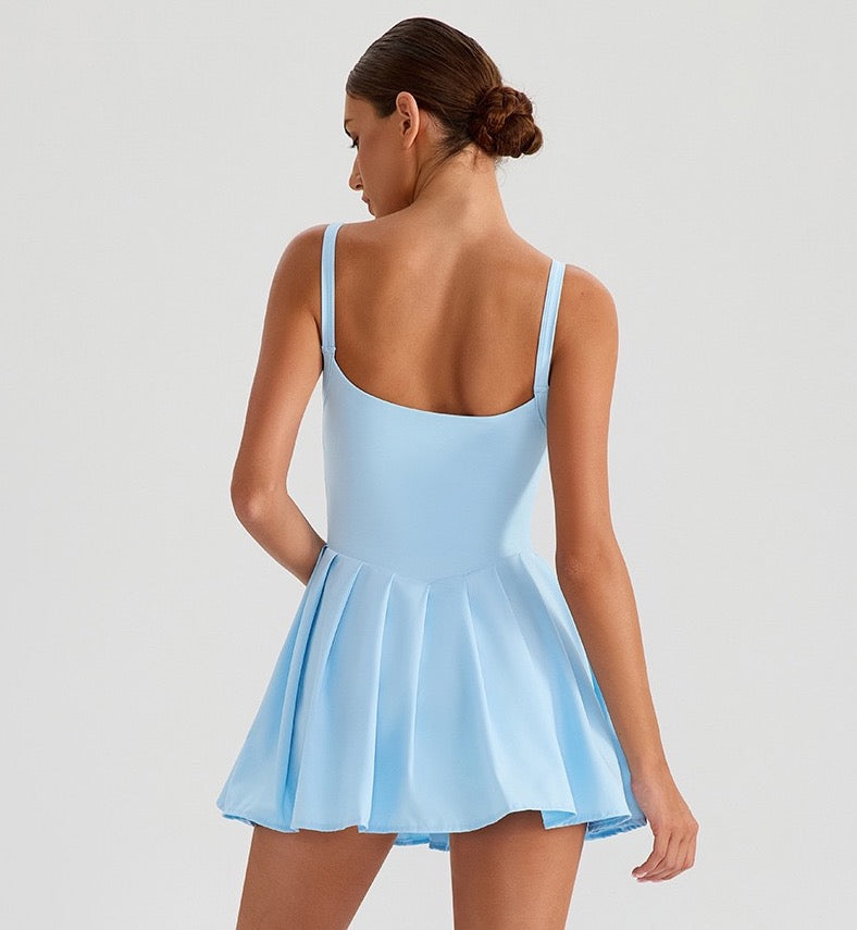 cute exercise dress Tennis Dress With Built In Shorts And Bra Adjustable Straps Athletic Dress For Women Summer Active Workout Dress Women Casual Summer plus Size Casual Dresses Women Dresses Cute Dresses for Women Neck -
