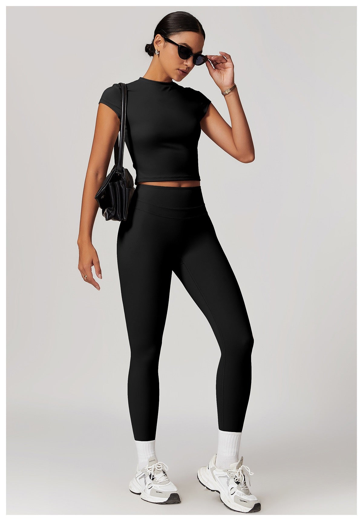 Ultra-Stretch High-Waist Seamless Leggings - Black
