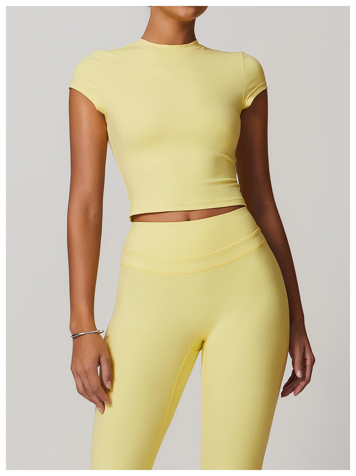 Flattering short sleeve workout top