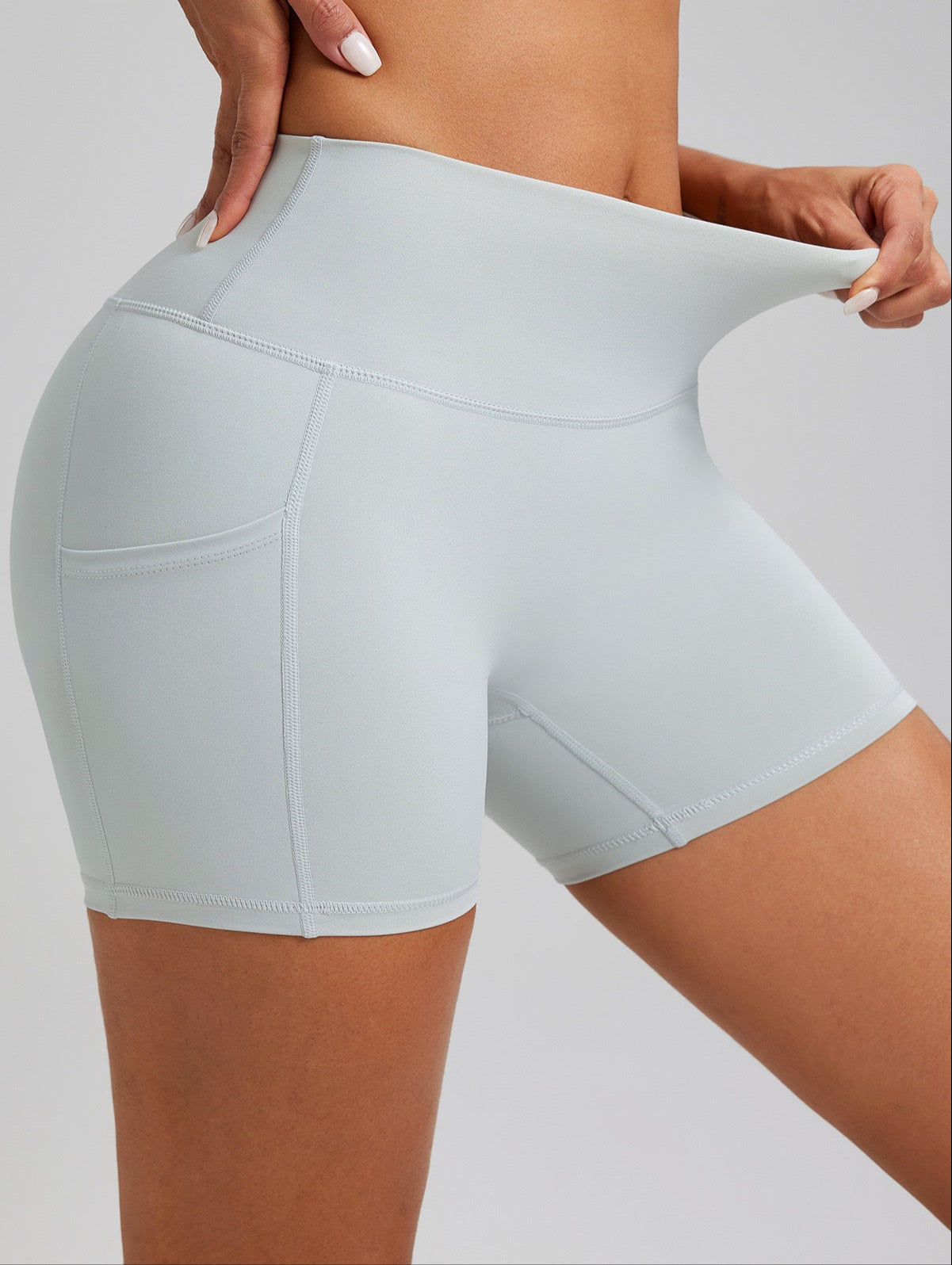 Four-way stretch athletic shorts