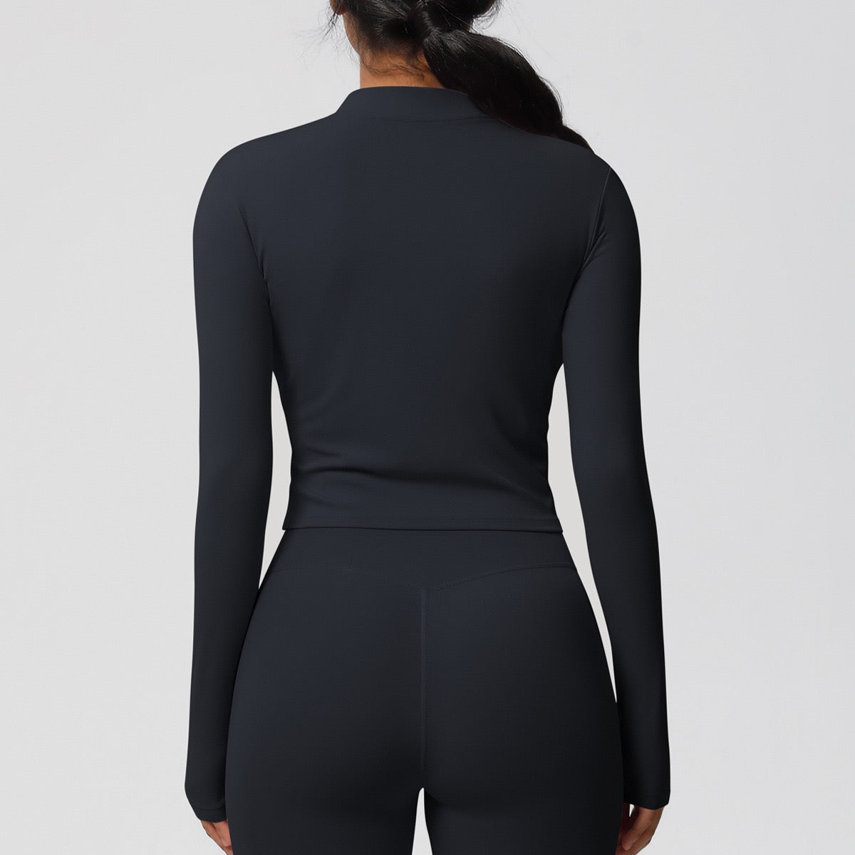 High-performance zip-up workout shirt