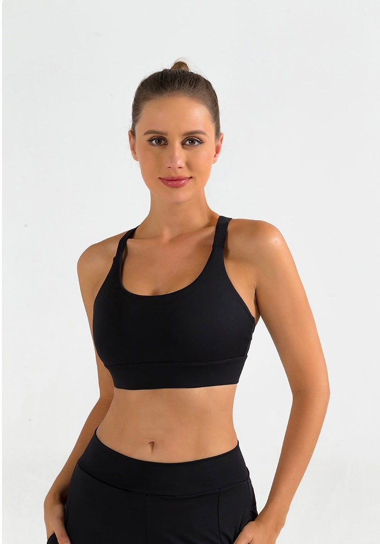 High impact sports bra in black
