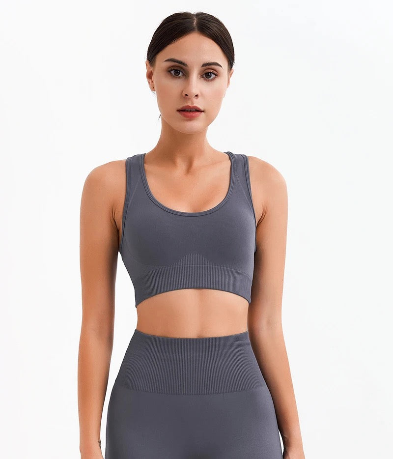 Seamless Racerback Sports Bra – Green Color