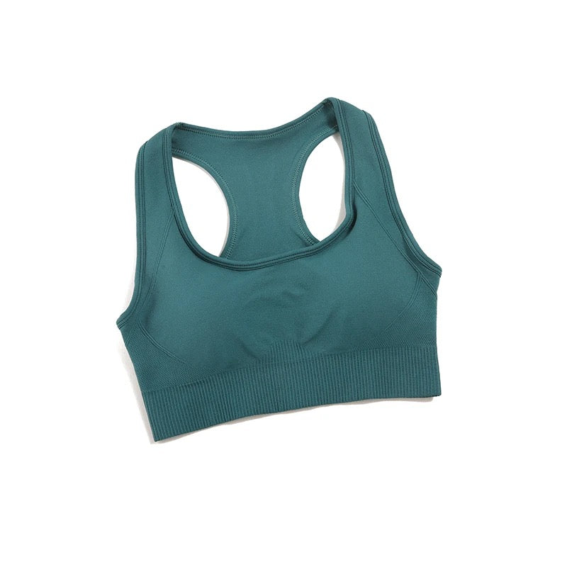 Seamless Racerback Sports Bra – Green Color