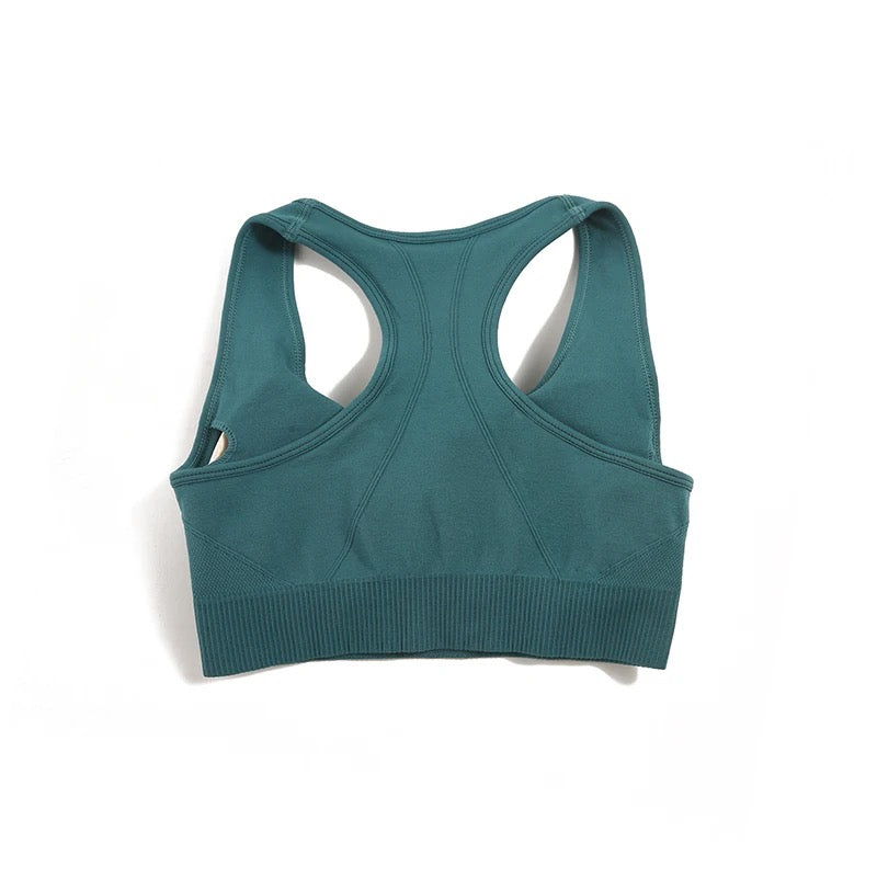 Seamless Racerback Sports Bra – Green Color