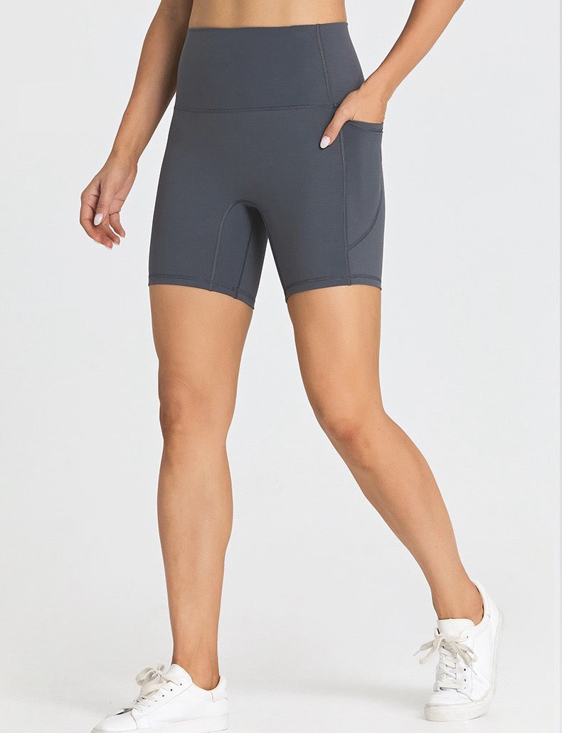 Light weight sports shorts for women in grey colour