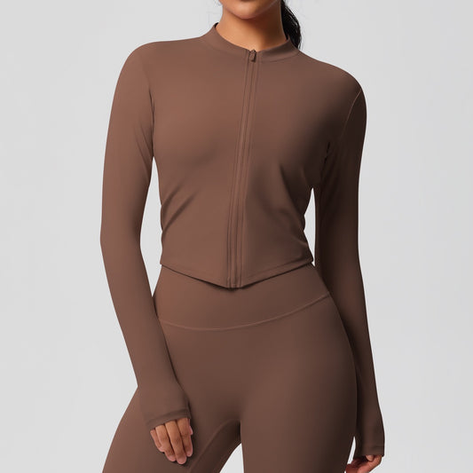 Lightweight activewear top brown