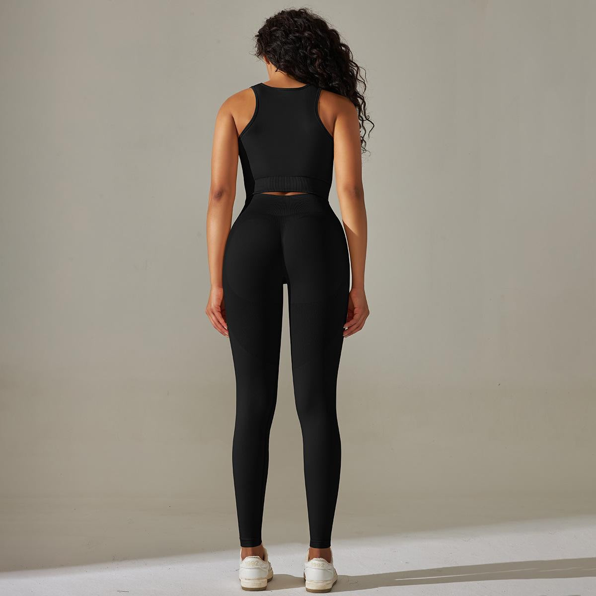 Matching workout outfit black