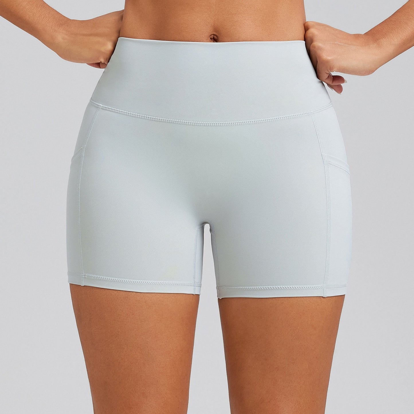 Nylon blend workout shorts