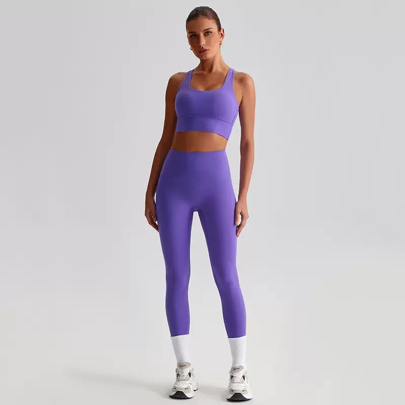 Purple gym leggings for women