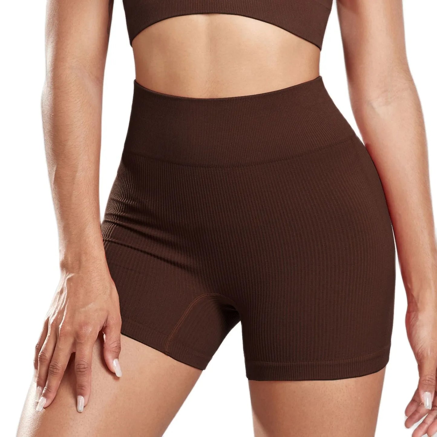 Women's Ribbed High Waist Biker Shorts
