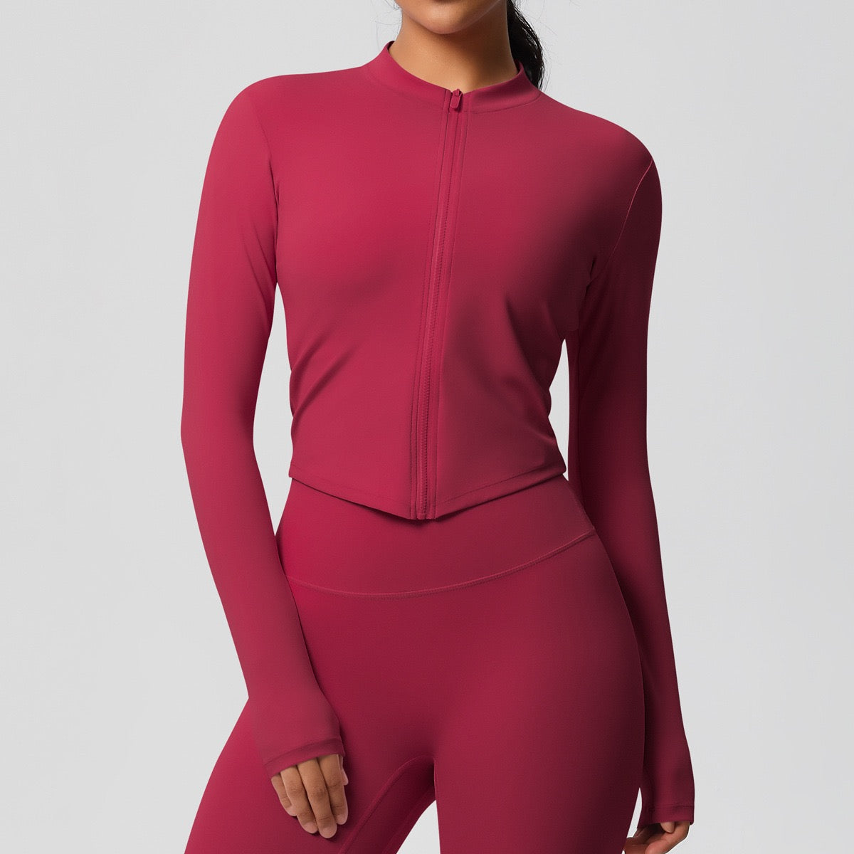 Slim fit workout top red