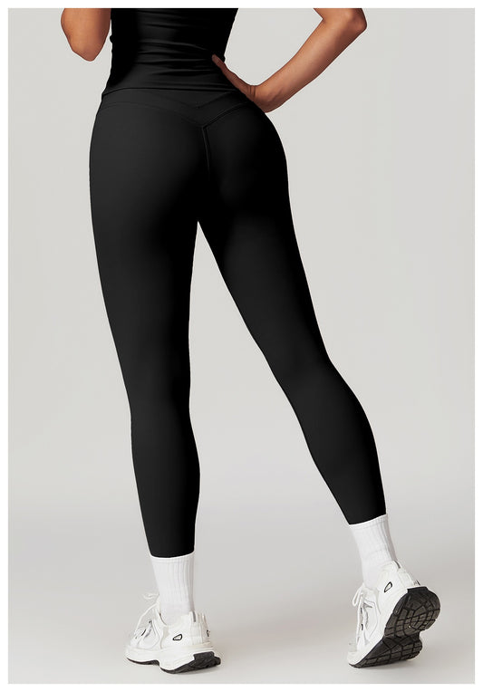 Ultra-Stretch High-Waist Seamless Leggings - Black