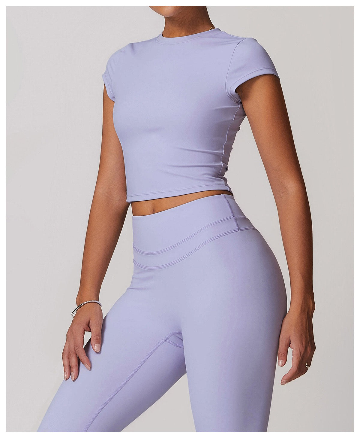Sweat-wicking crop top for fitness