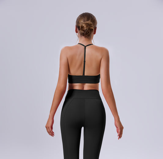 T-back adjustable sports bra