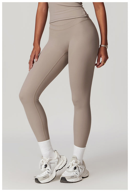 Tummy-control-yoga-leggings-with-stretch