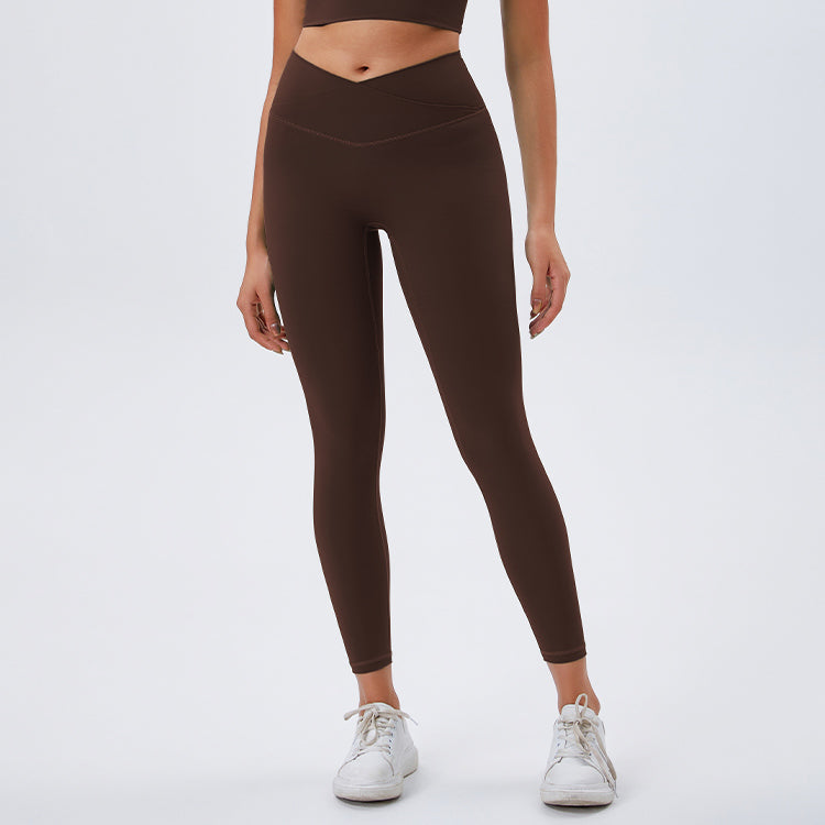 Women_s crossover waist leggings
