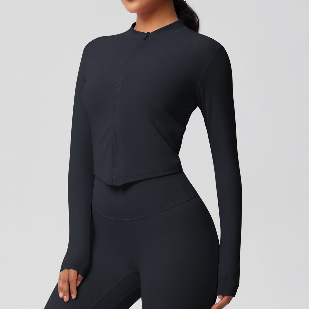 Women's workout zip-up top