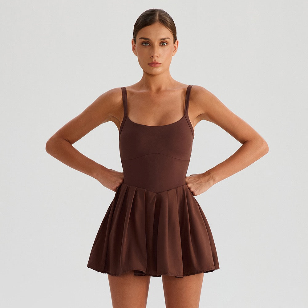 Workout dress brown colour