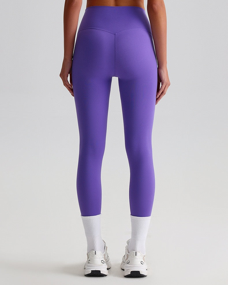 Yoga leggings high waist purple