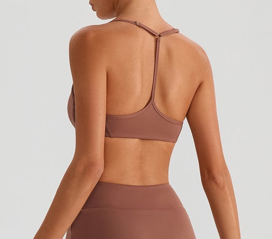 Brown sports bra
