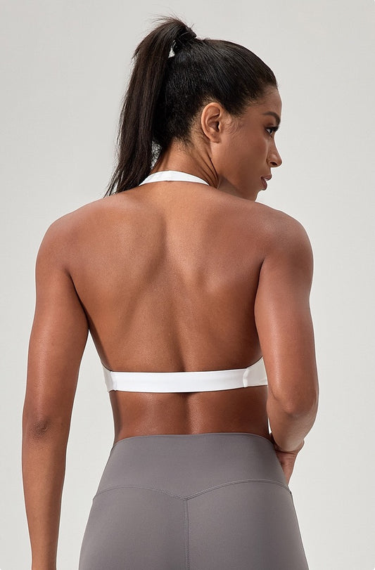 aesthetic gym wear bra white