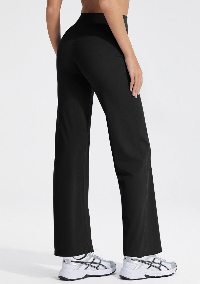black athleisure pants for women