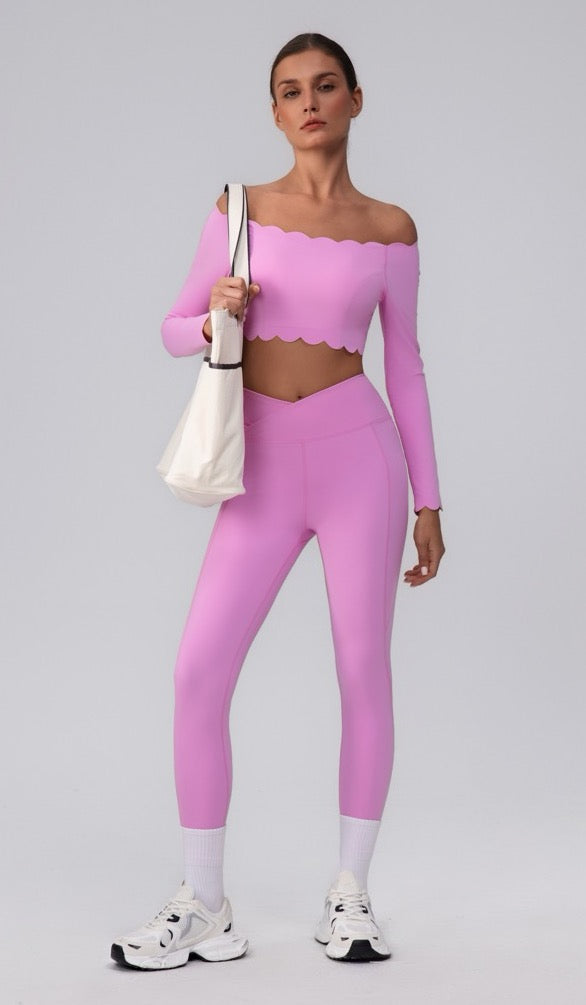 barbie pink workout outfit set