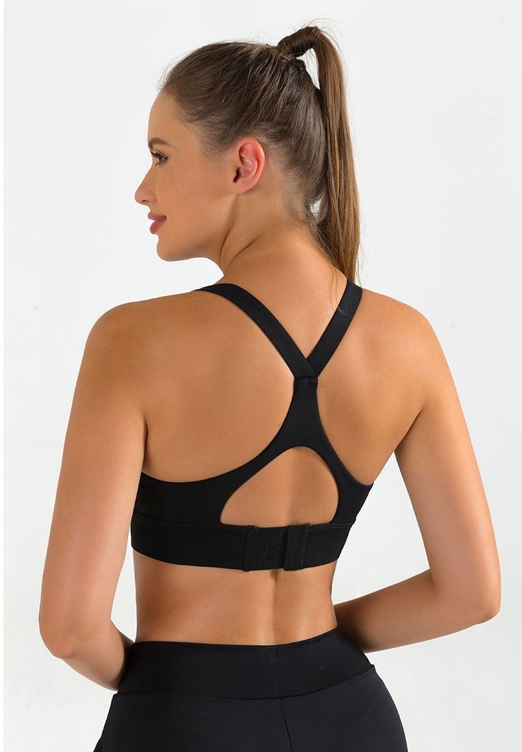black adjustable sports bra