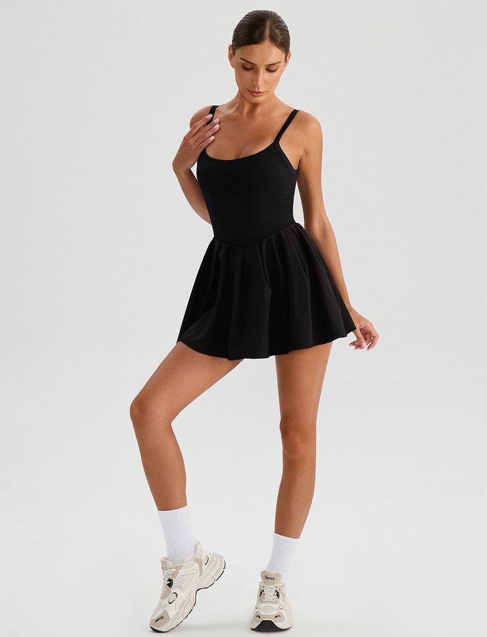 black exercise dress