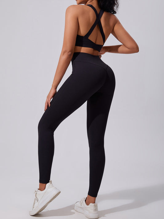black yoga leggings