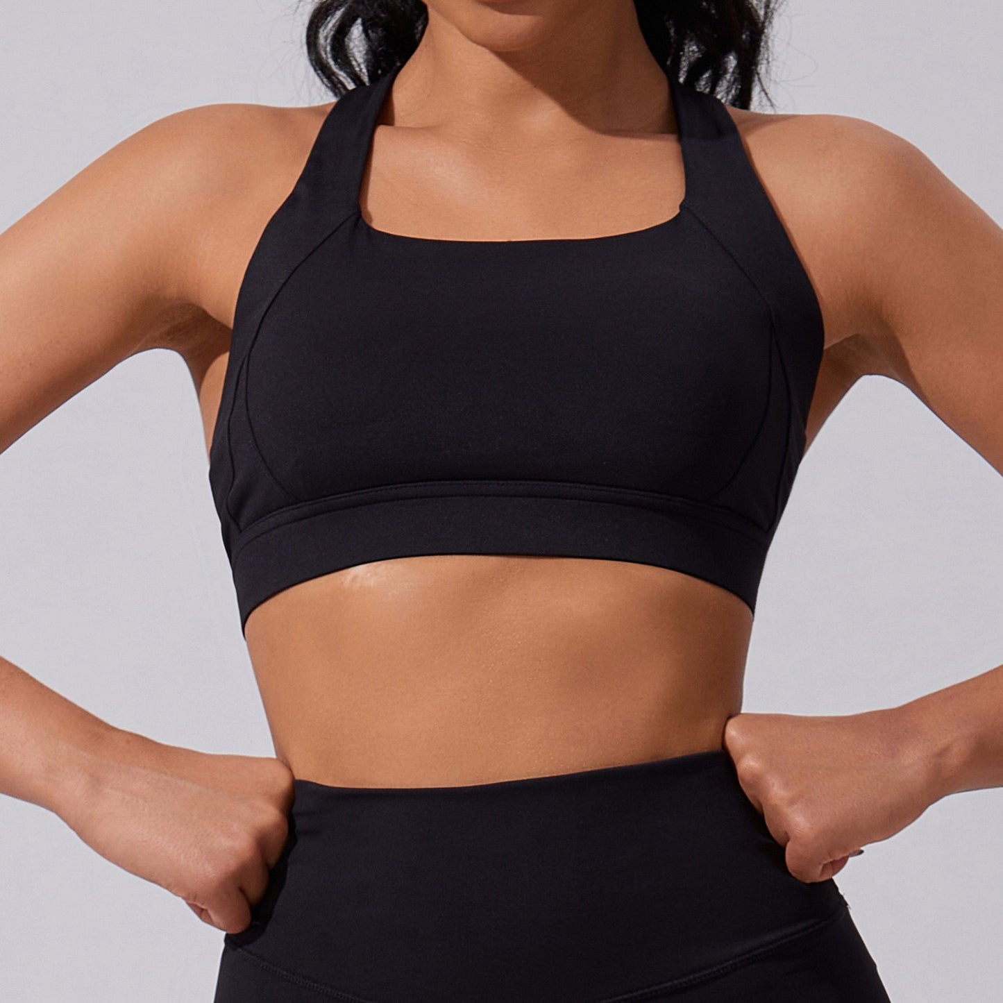 breathable nylon spandex workout bra