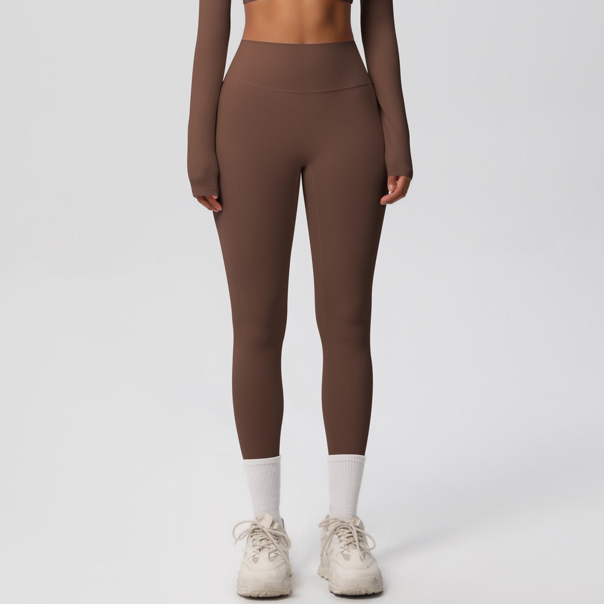 brown gym leggings for women