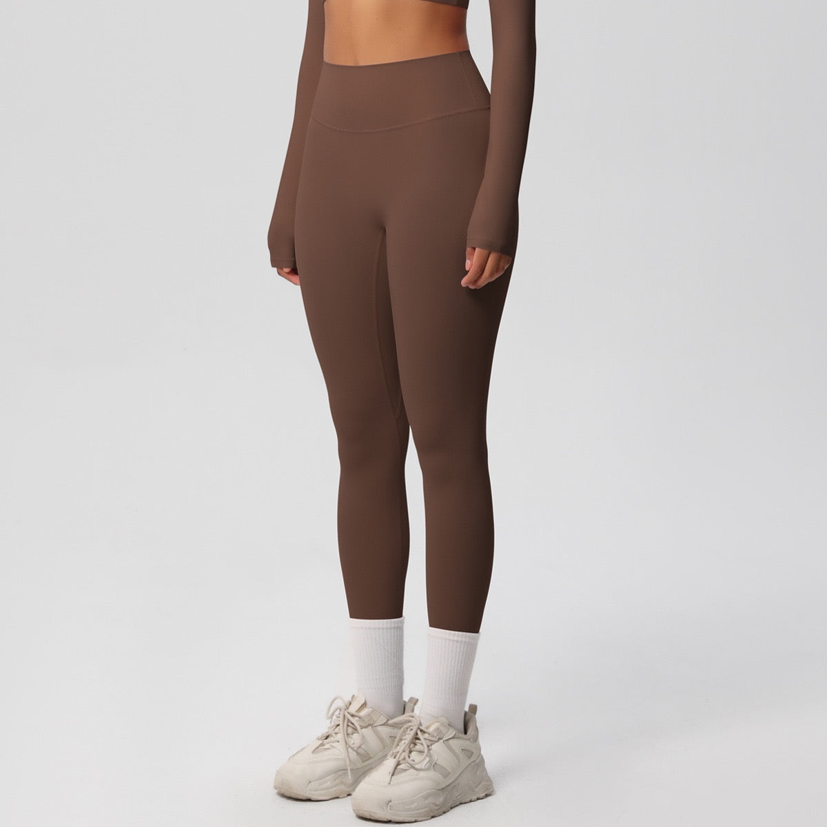 brown workout leggings for women