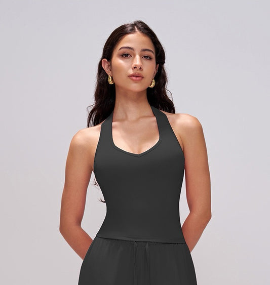 built in bra yoga clothing black
