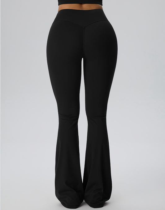 contour hip flare leggings black