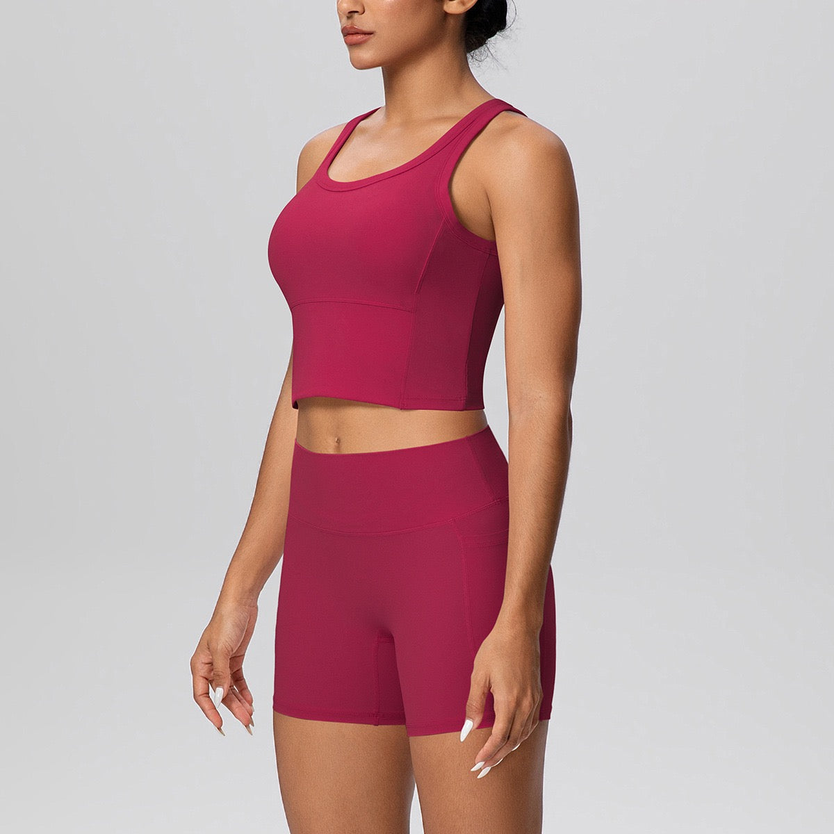 crop top and shorts set women