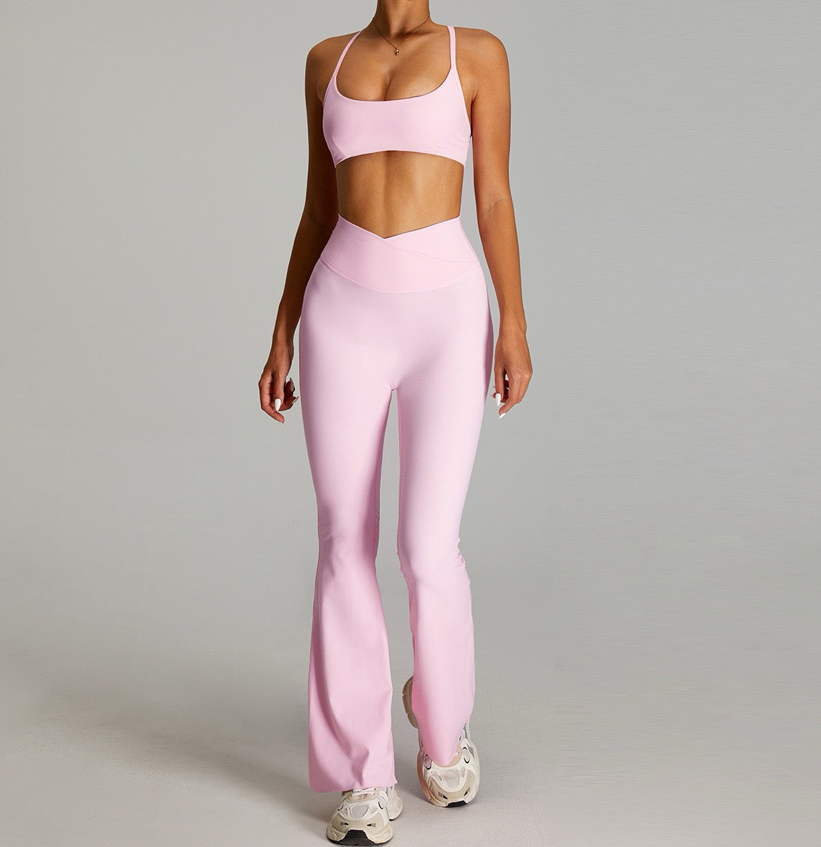 crossover flare pants for gym training
