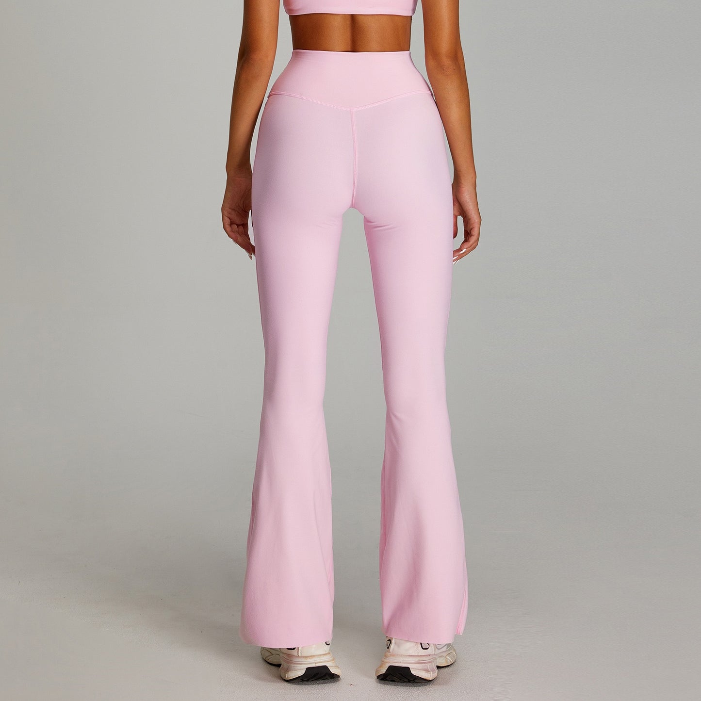 crossover waist flare leggings for pilates