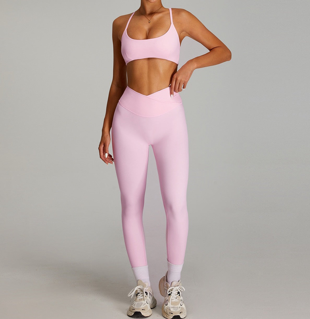 crossover waist gym leggings