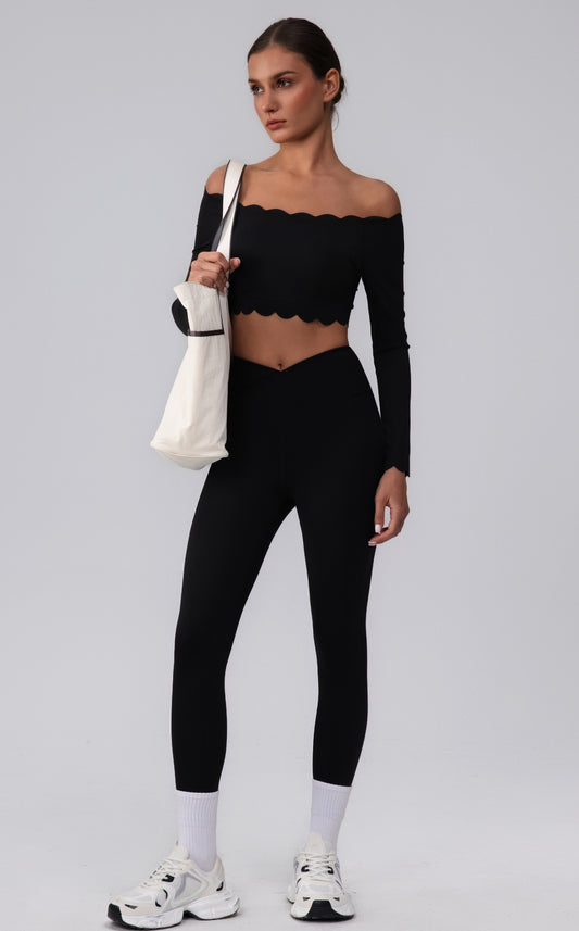 cute crop top in black