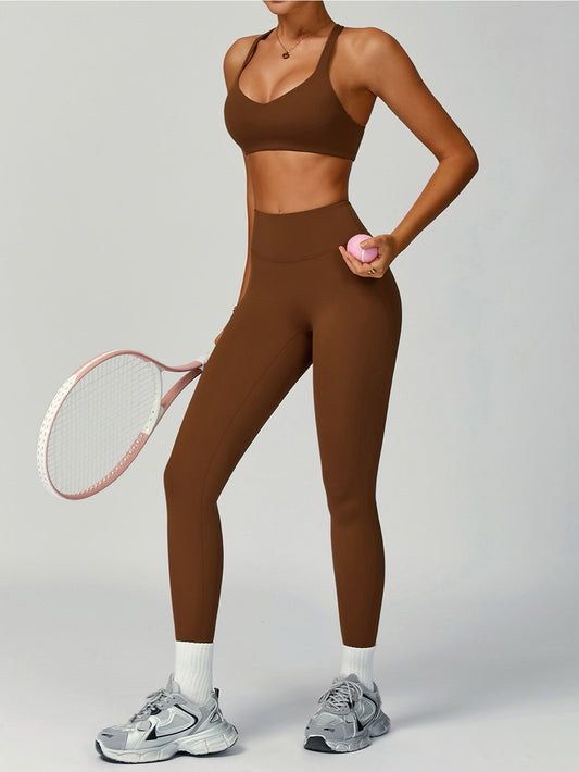 eco-friendly brown activewear