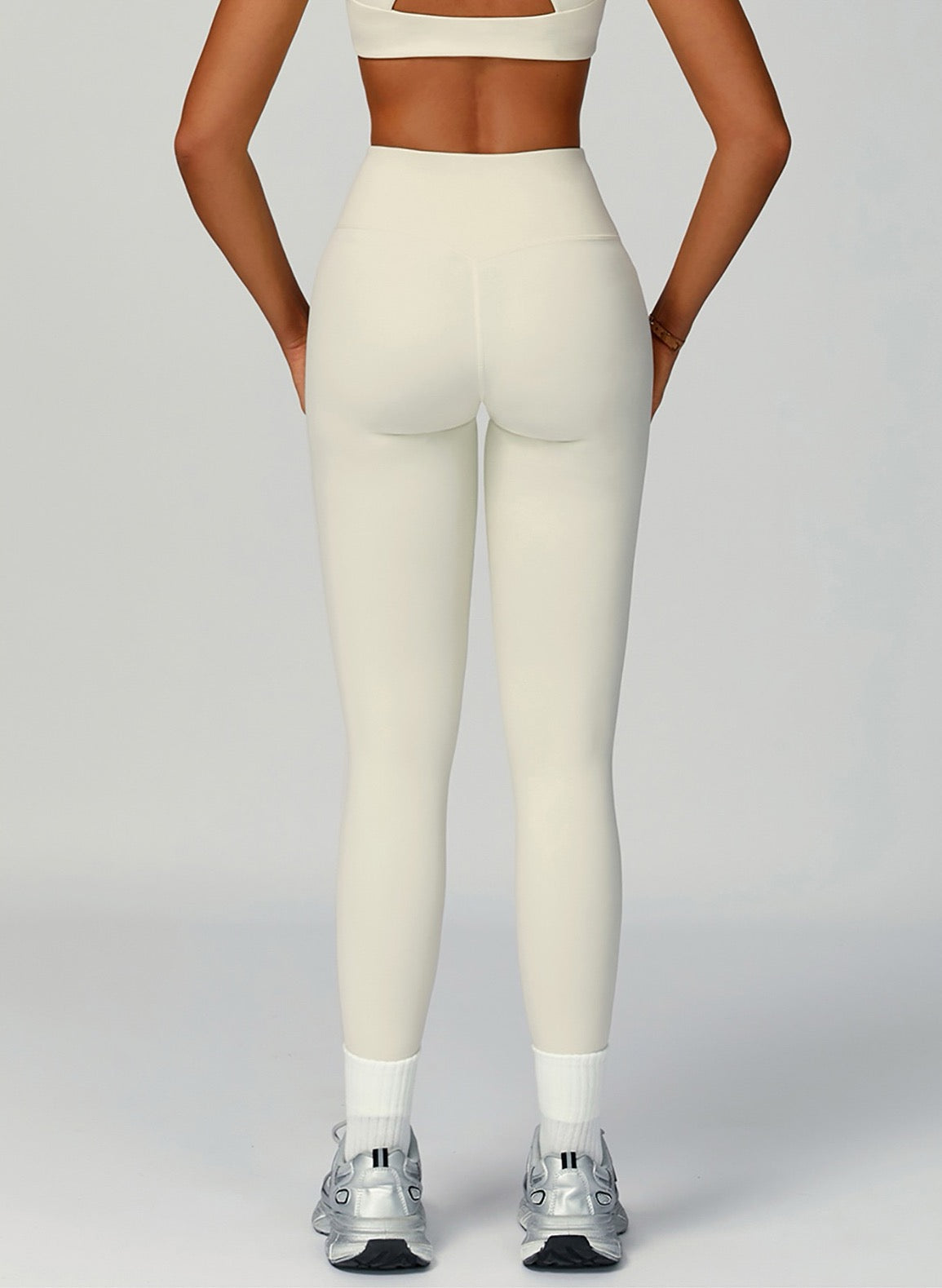 eco conscious yoga pants white colour