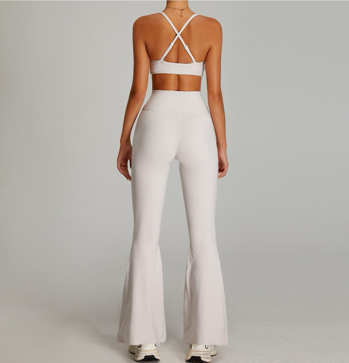 everyday crossover flare leggings with tummy control