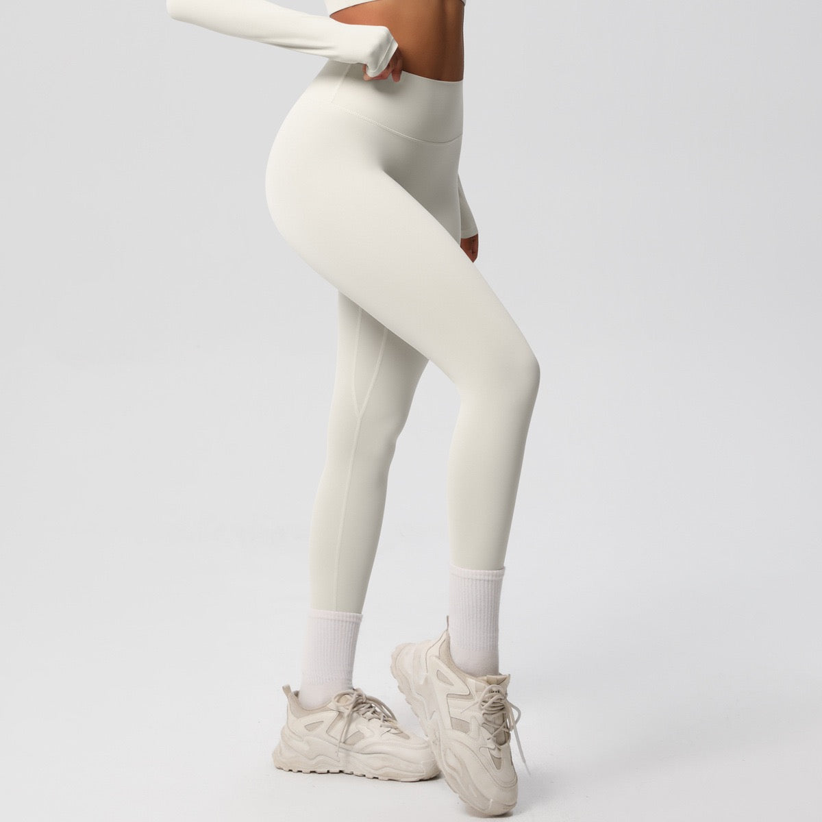 white fitness leggings for women