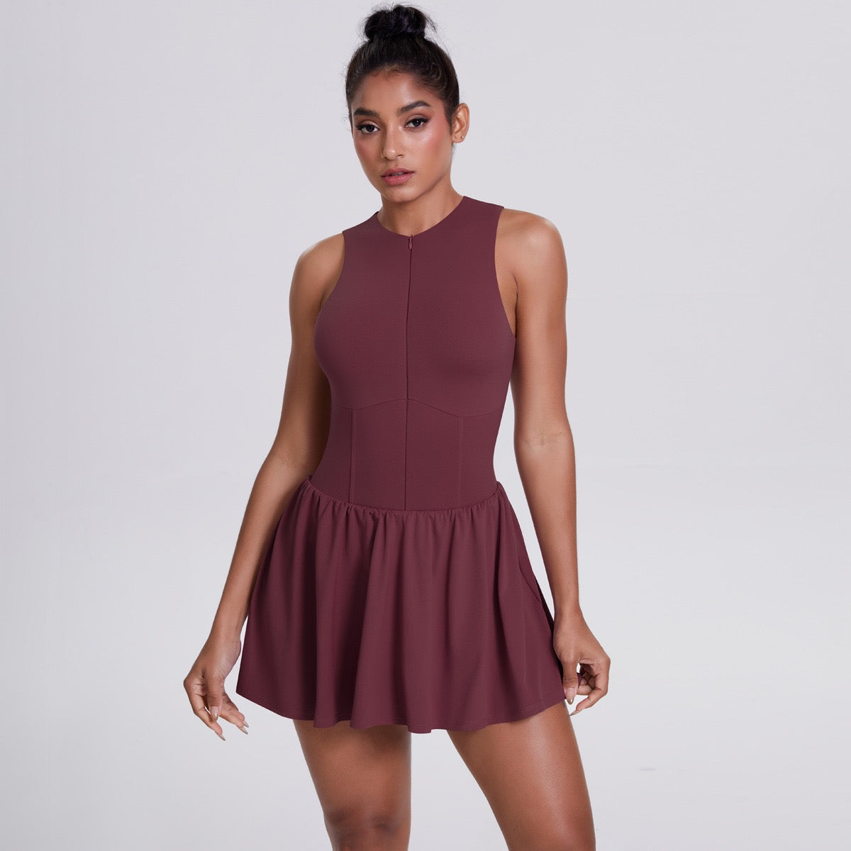 red activewear dress SPANXshape Get Moving V-Neck Dress In Red