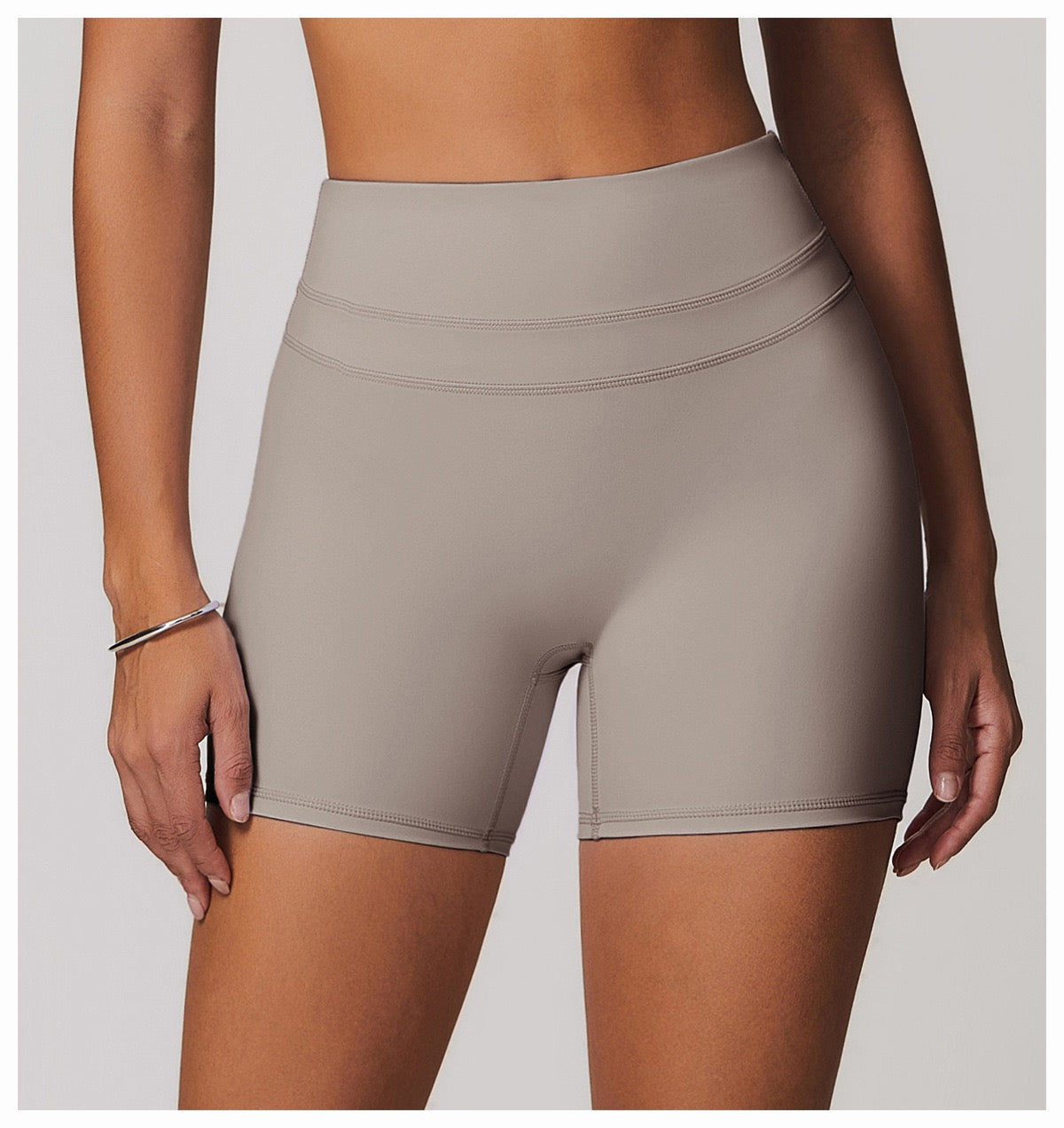 high-waisted seamless workout shorts